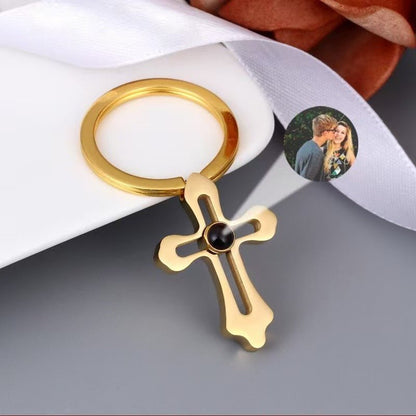 Photo Projection Cross Necklace - jewelry - weilin.com