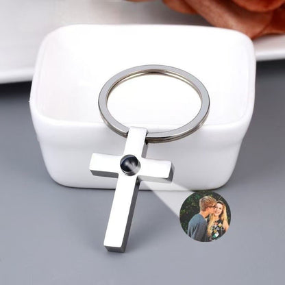 Photo Projection Cross Necklace - jewelry - weilin.com