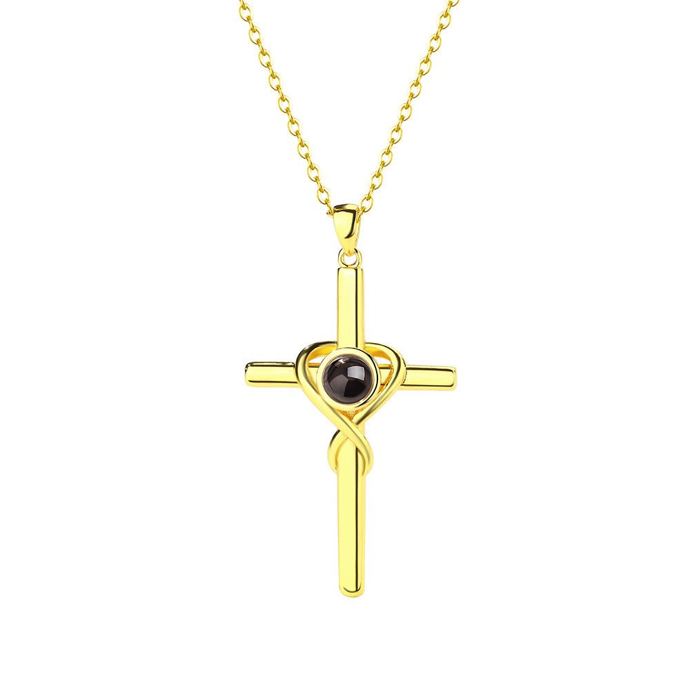 Photo Projection Cross Pendant Necklace - jewelry - weilin.com