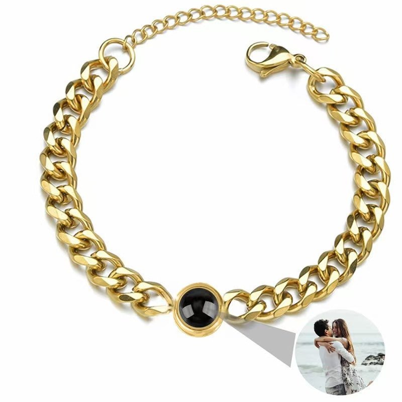 Photo Projection Cuban Bracelet - jewelry - weilin.com