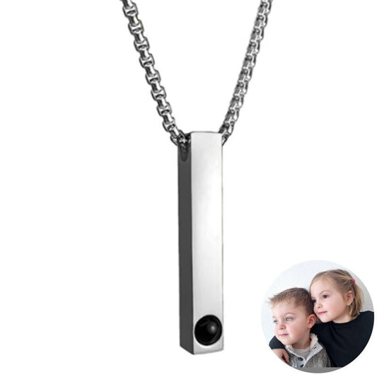 Photo Projection Cube Column Pendant Necklace - jewelry - weilin.com