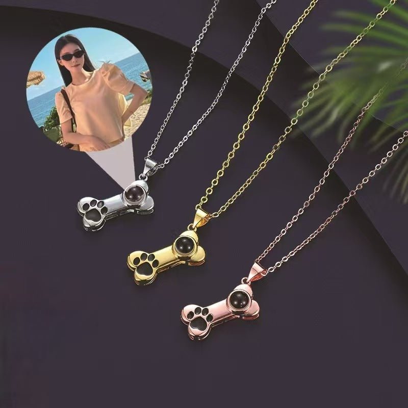 Photo projection cute pet mark necklace - jewelry - weilin.com