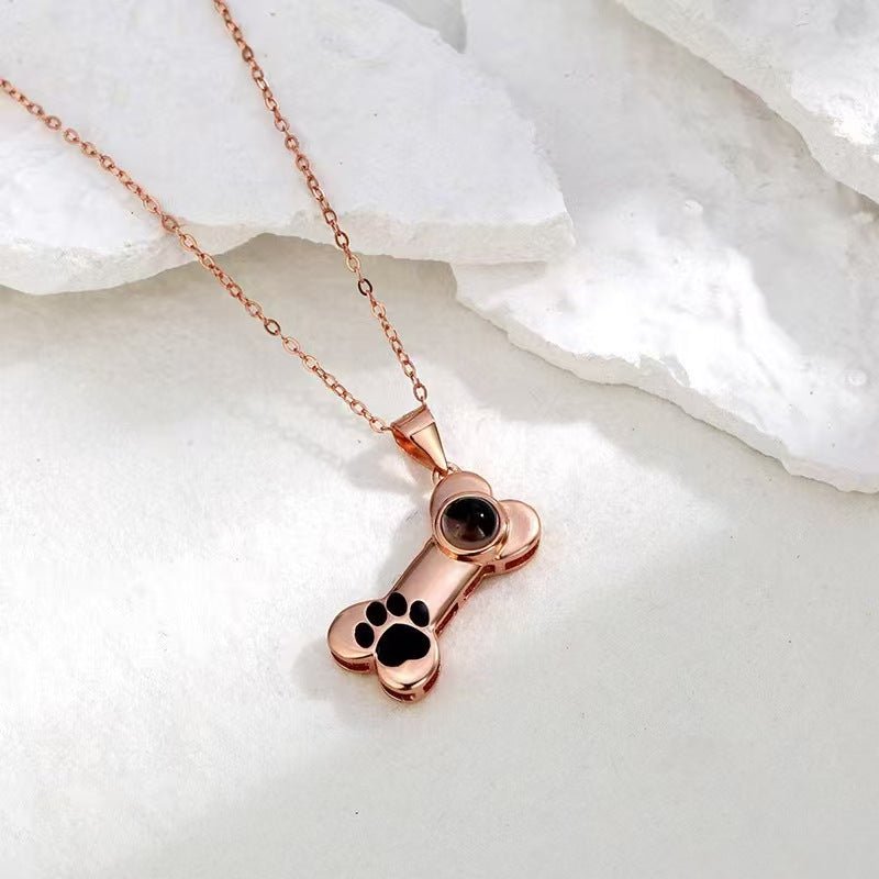 Photo projection cute pet mark necklace - jewelry - weilin.com