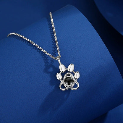 Photo projection dog paw necklace - jewelry - weilin.com