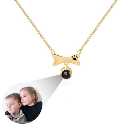 Photo projection dog paw necklace - jewelry - weilin.com