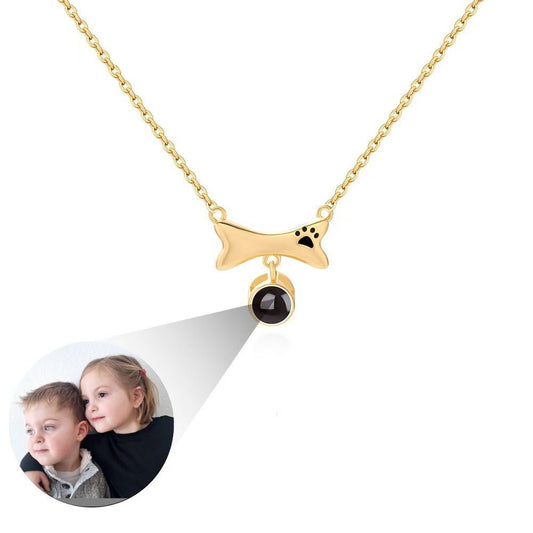 Photo projection dog paw necklace - jewelry - weilin.com