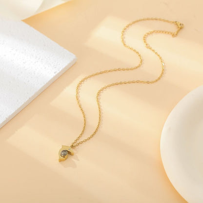 Photo Projection Dolphin Necklace - jewelry - weilin.com