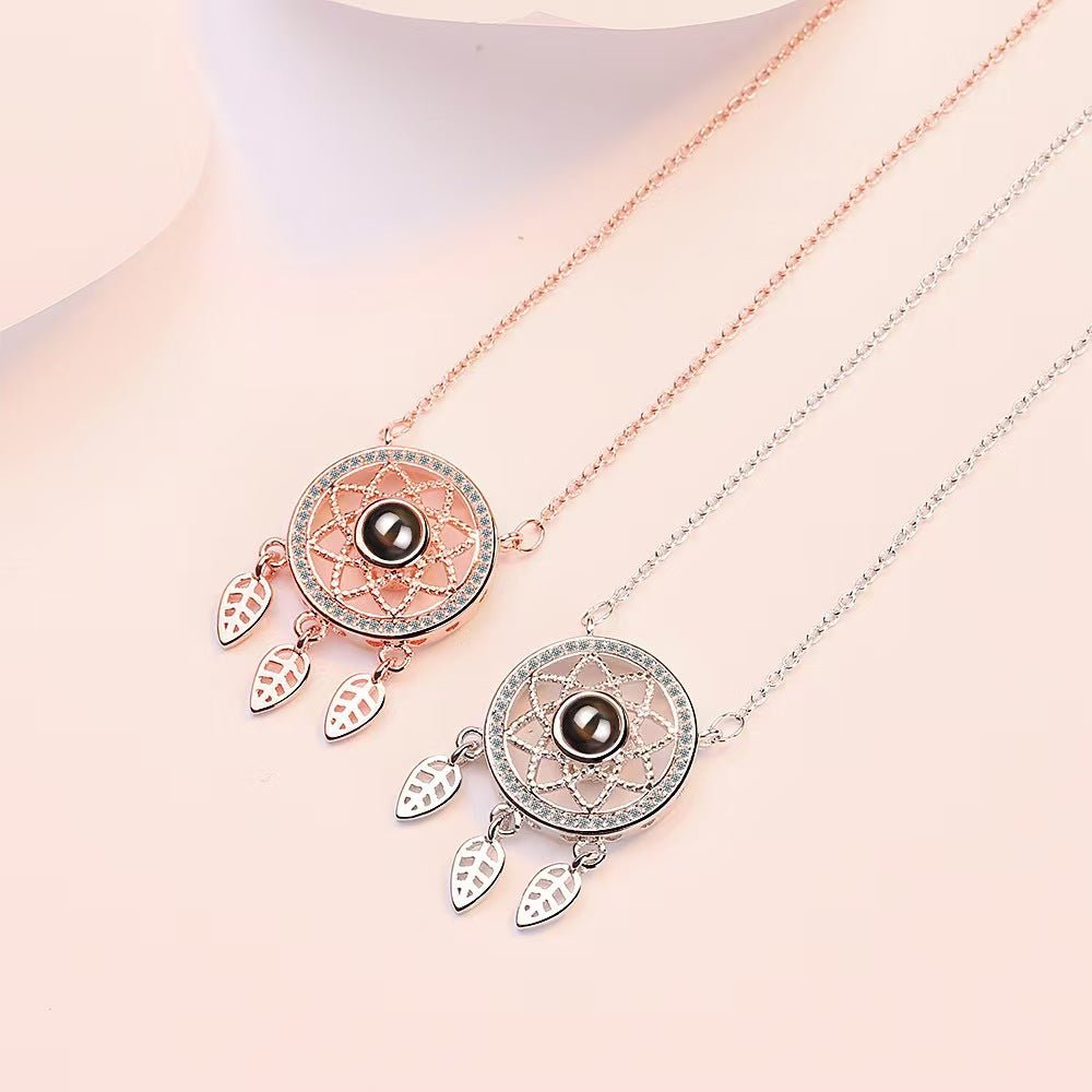 Photo Projection Dream Catcher Necklace - jewelry - weilin.com