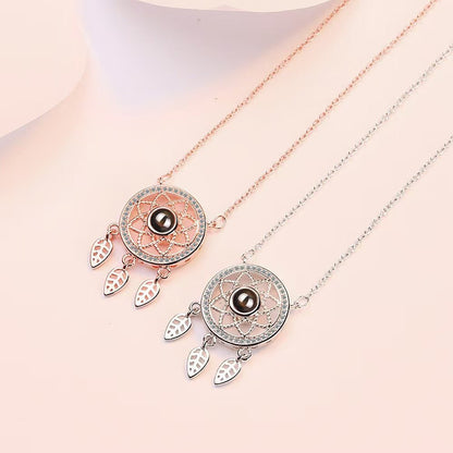 Photo Projection Dream Catcher Necklace - jewelry - weilin.com