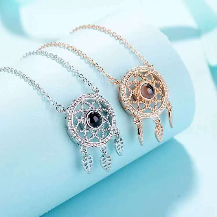 Photo Projection Dream Catcher Necklace - jewelry - weilin.com