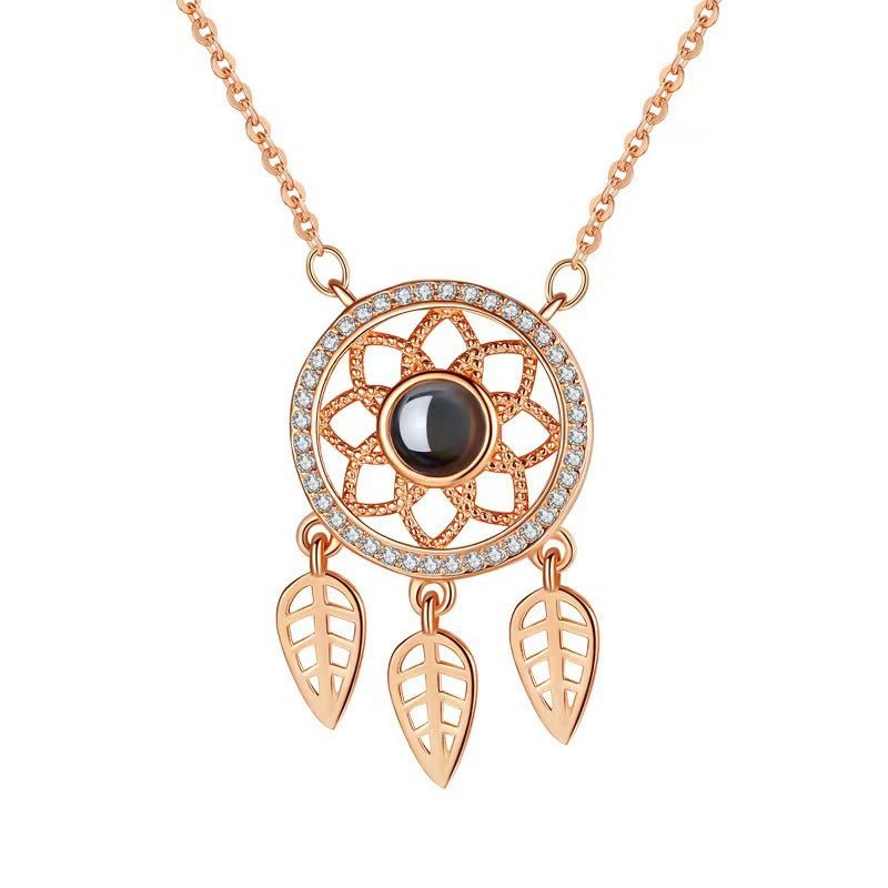 Photo Projection Dream Catcher Necklace - jewelry - weilin.com
