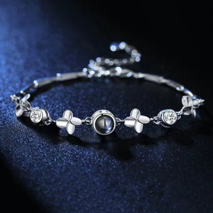 Photo projection four - leaf clover bracelet - jewelry - weilin.com