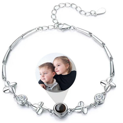 Photo projection four - leaf clover bracelet - jewelry - weilin.com