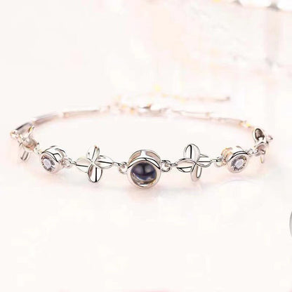 Photo projection four - leaf flower bracelet - jewelry - weilin.com