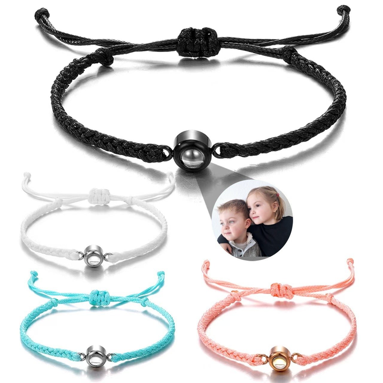 Photo projection hand - woven bracelet - jewelry - weilin.com