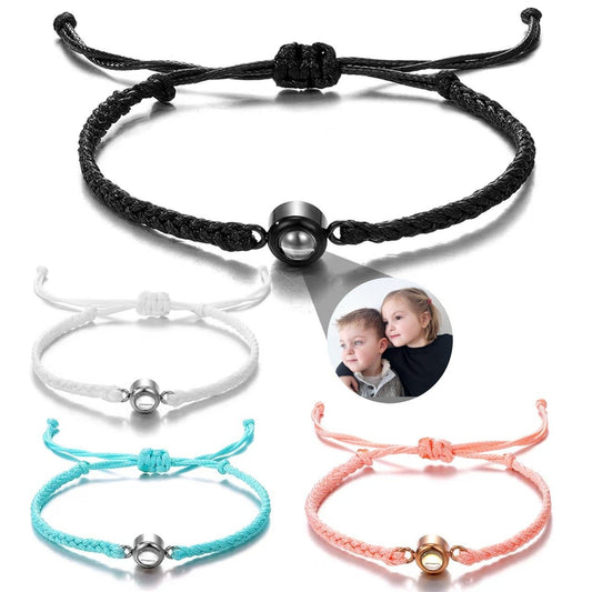 Photo projection hand - woven bracelet - jewelry - weilin.com