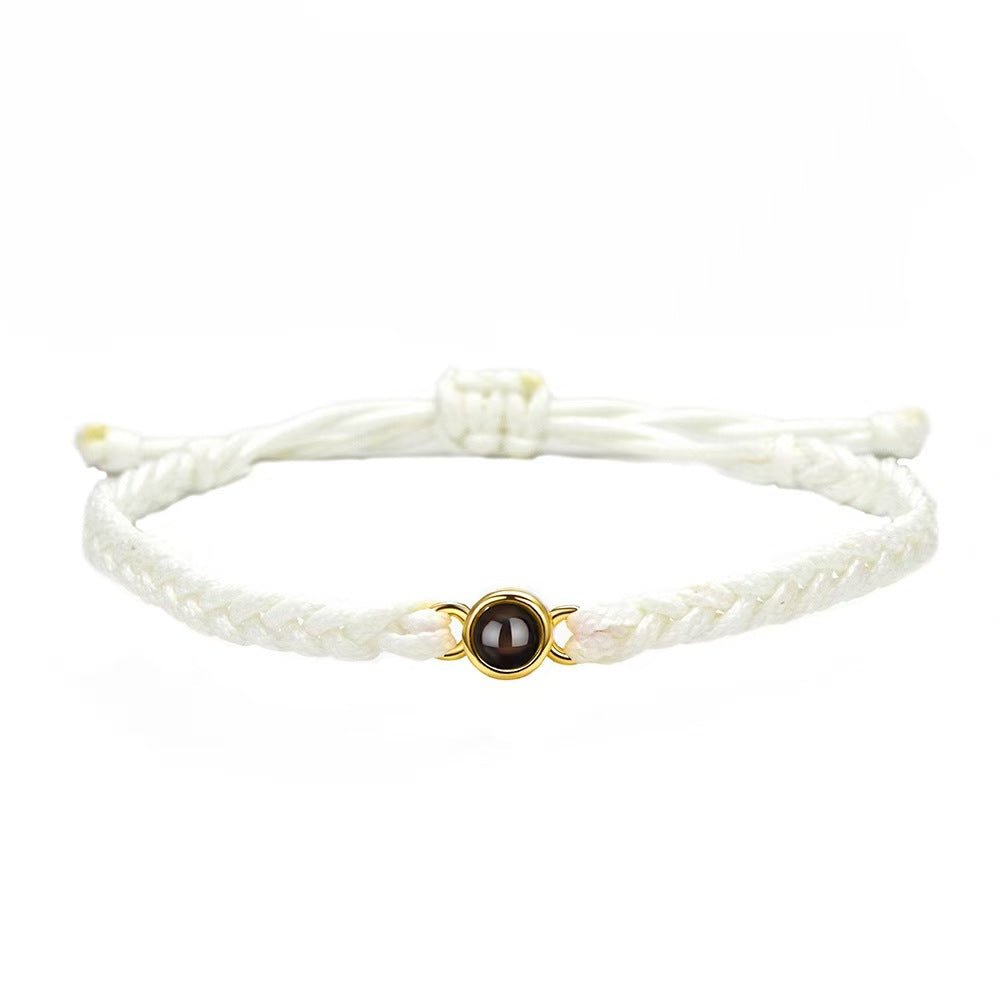 Photo projection hand - woven bracelet - jewelry - weilin.com