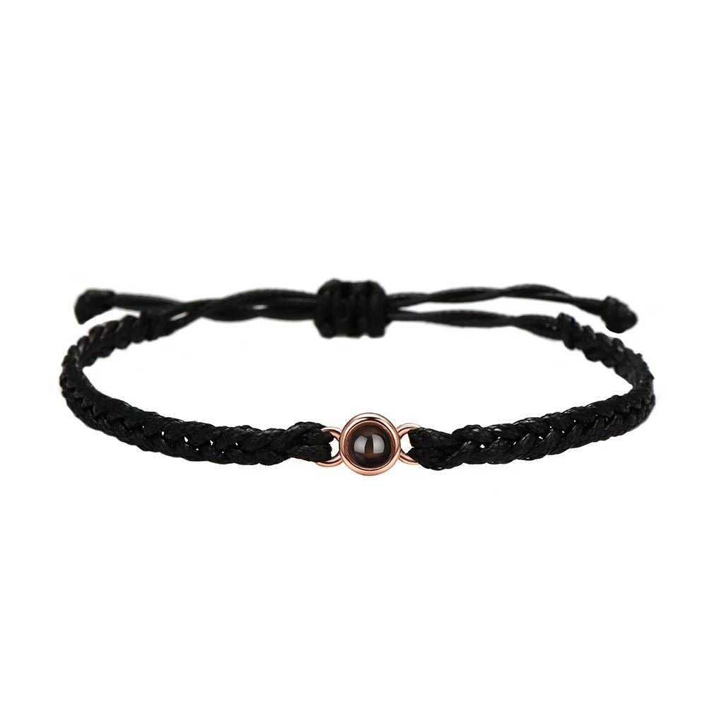 Photo projection hand - woven bracelet - jewelry - weilin.com