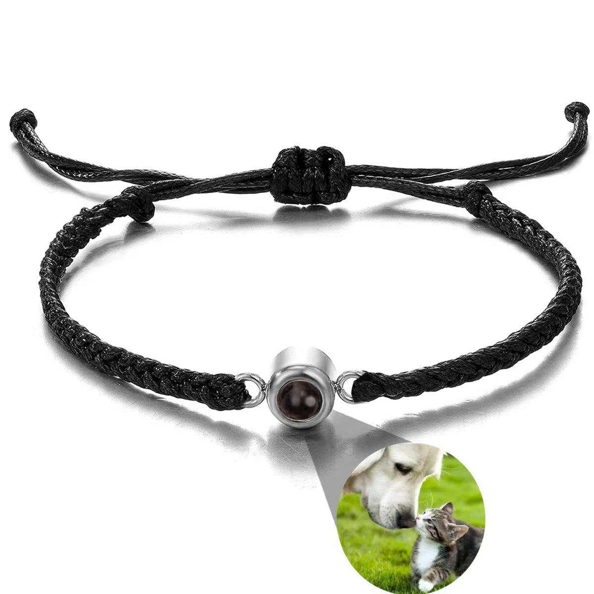 Photo projection hand - woven bracelet - jewelry - weilin.com