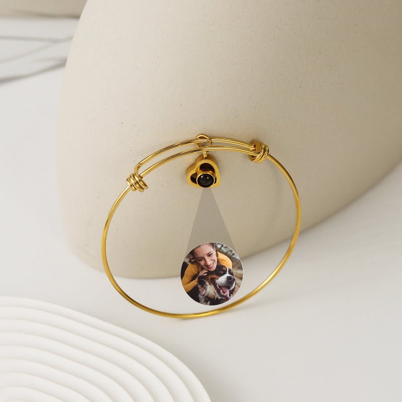 Photo Projection Heart Bracelet - jewelry - weilin.com