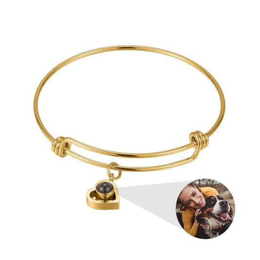 Photo Projection Heart Bracelet - jewelry - weilin.com