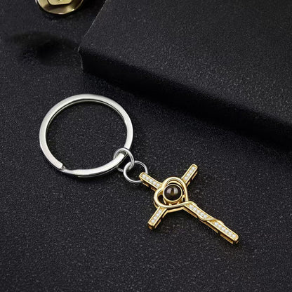 Photo Projection Heart Cross Necklace - jewelry - weilin.com