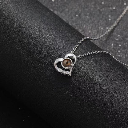 Photo Projection Heart Necklace - jewelry - weilin.com