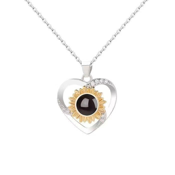 Photo Projection Heart Necklace - jewelry - weilin.com