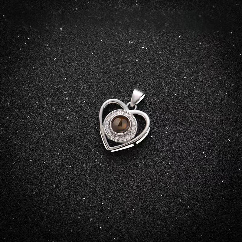Photo Projection Heart Necklace - jewelry - weilin.com