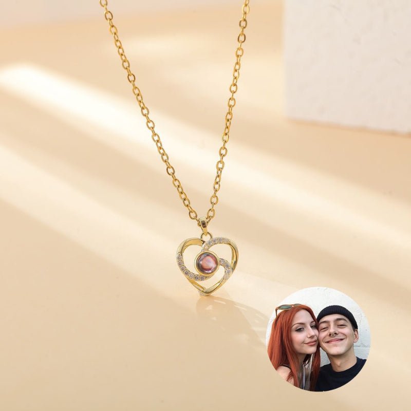 Photo Projection Heart Necklace - jewelry - weilin.com