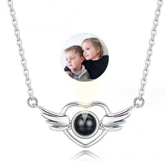 Photo Projection Heart Necklace - jewelry - weilin.com