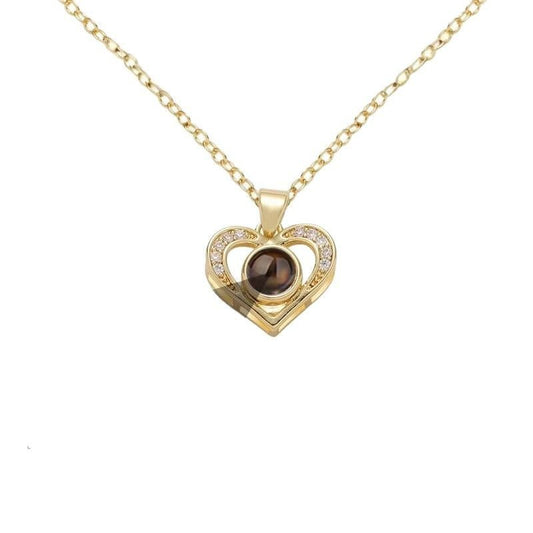 Photo Projection Heart Necklace - jewelry - weilin.com