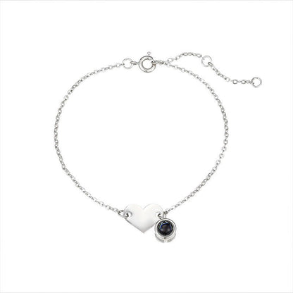 Photo Projection Heart Shaped Bracelet - jewelry - weilin.com