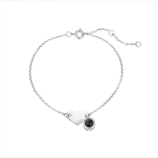 Photo Projection Heart Shaped Bracelet - jewelry - weilin.com
