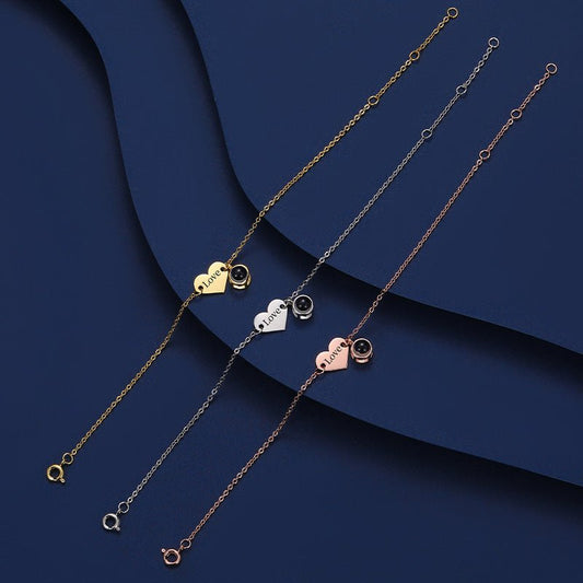 Photo Projection Heart Shaped Bracelet - jewelry - weilin.com