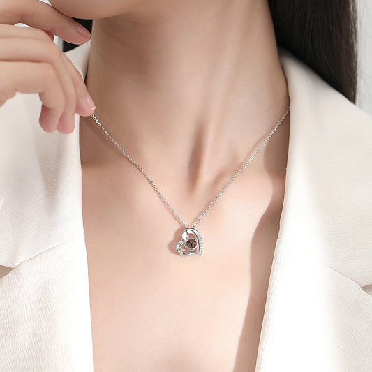 Photo Projection Heart - shaped Necklace - jewelry - weilin.com
