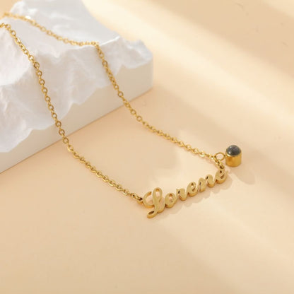 Photo projection letter necklace - jewelry - weilin.com