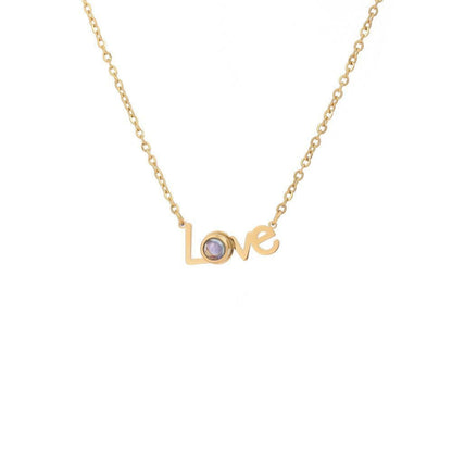 Photo projection letter necklace - jewelry - weilin.com