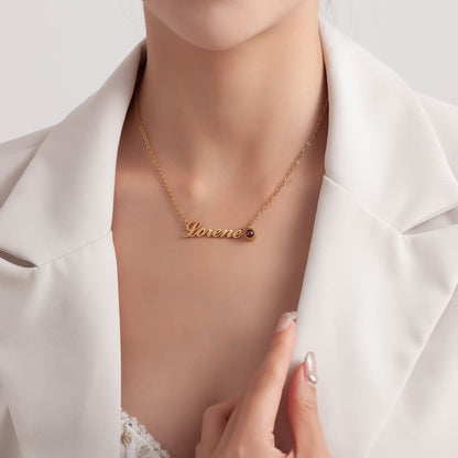 Photo projection letter necklace - jewelry - weilin.com