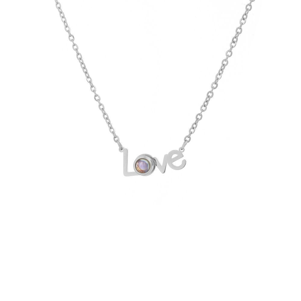 Photo projection letter necklace - jewelry - weilin.com