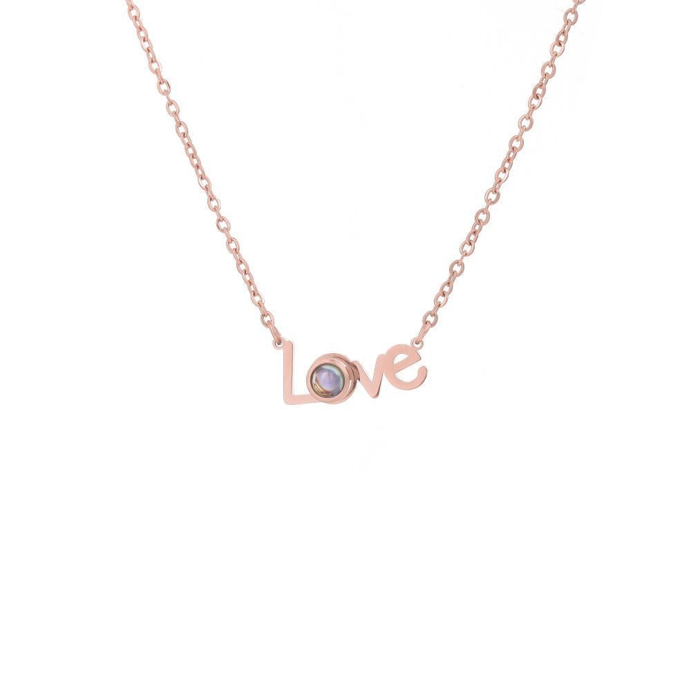 Photo projection letter necklace - jewelry - weilin.com