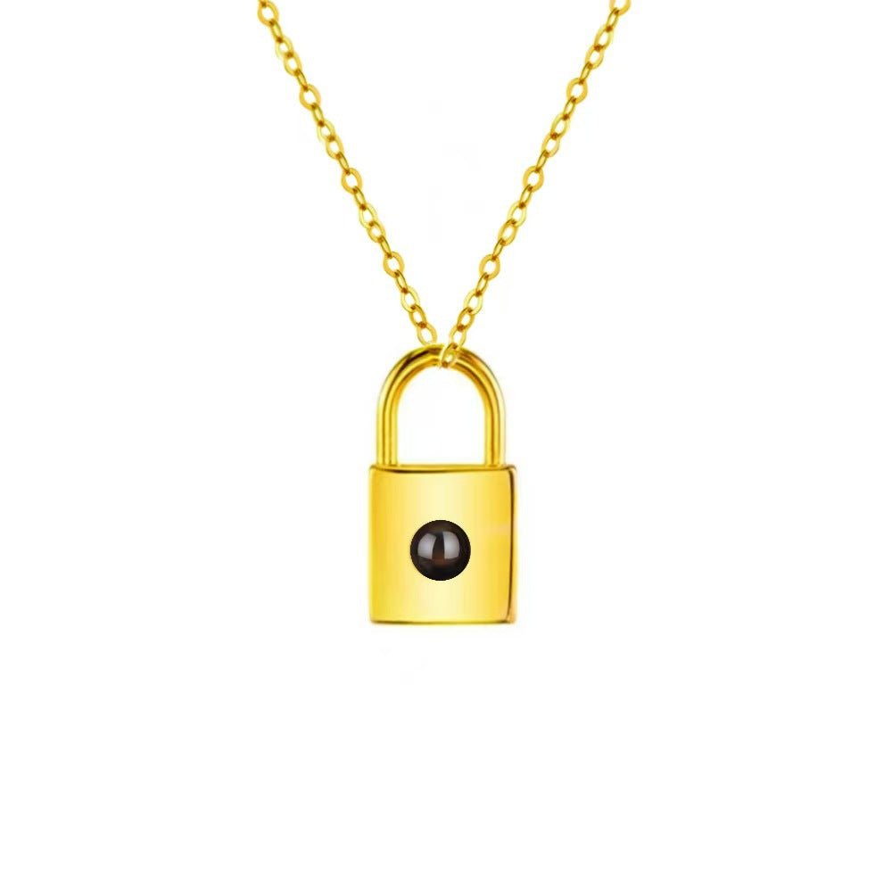 Photo projection lock necklace - jewelry - weilin.com