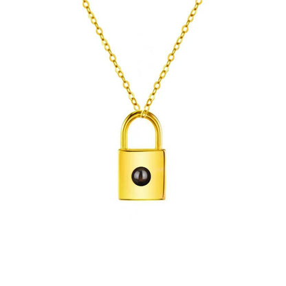 Photo projection lock necklace - jewelry - weilin.com