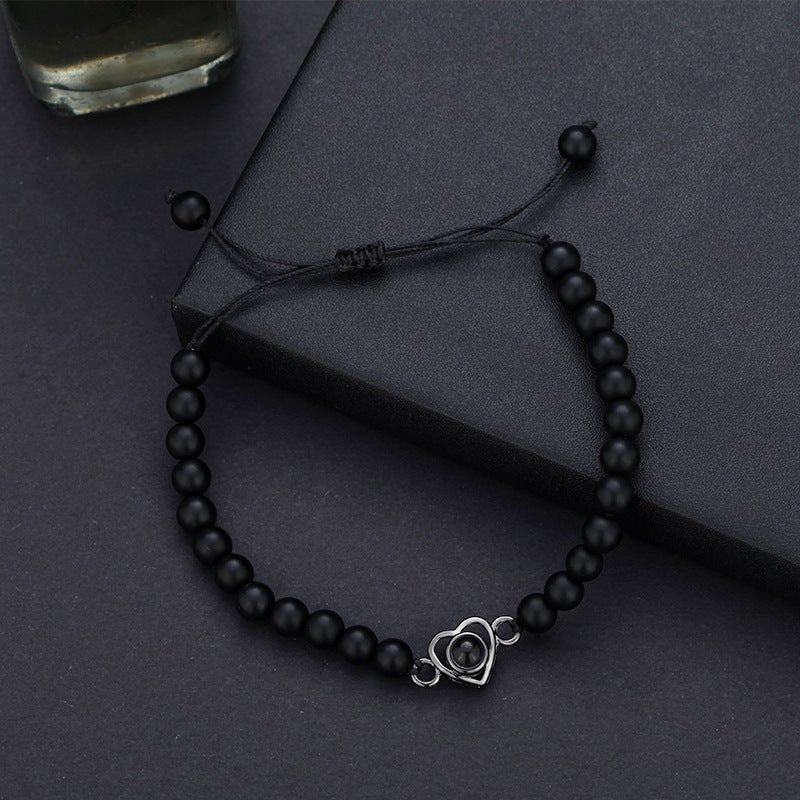 Photo projection natural stone bracelet - jewelry - weilin.com