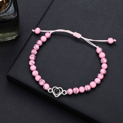 Photo projection natural stone bracelet - jewelry - weilin.com