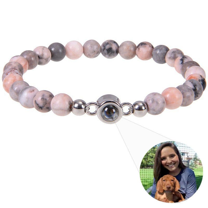 Photo projection natural stone bracelet - jewelry - weilin.com