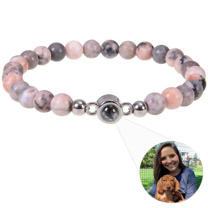 Photo projection natural stone bracelet - jewelry - weilin.com