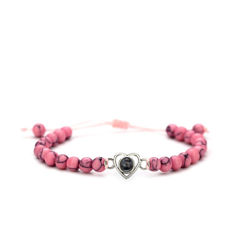 Photo projection natural stone bracelet - jewelry - weilin.com