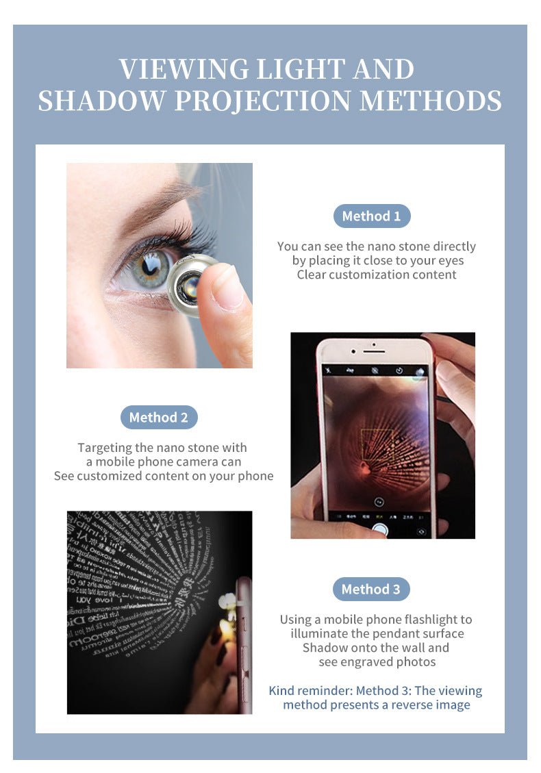 Photo Projection Necklace - jewelry - weilin.com