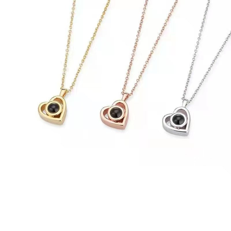 Photo projection pendant necklace - jewelry - weilin.com